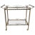 Mid 20th Century Brass Tone Cocktail Bar Cart For Sale - Image 9 of 9