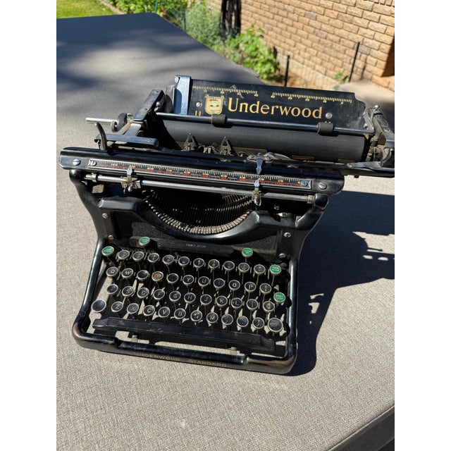 Antique 1935 Underwood No. 11 Wide-Carriage Typewriter For Sale - Image 10 of 12