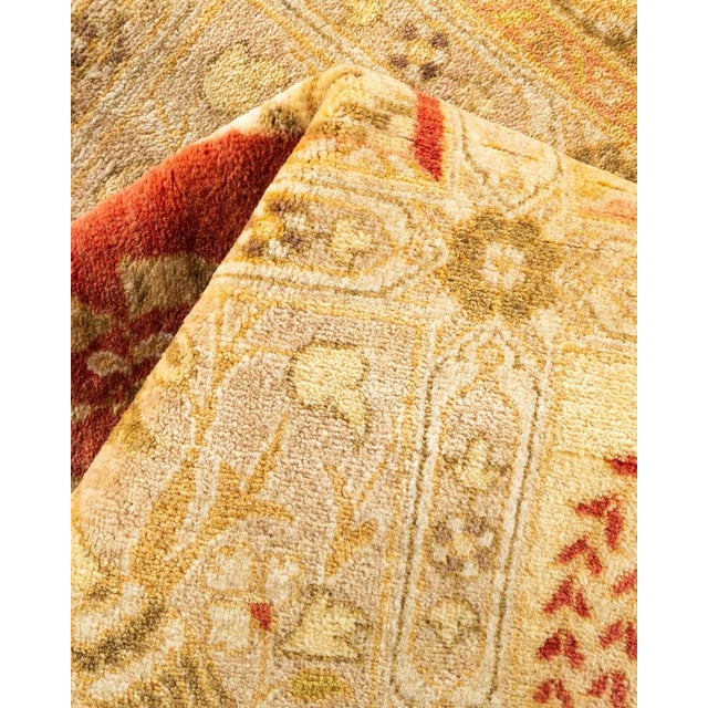 Textile Mogul, One-of-a-Kind Hand-Knotted Area Rug in Orange, 6' 1" x 9' 3" For Sale - Image 7 of 8