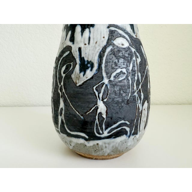 Vintage Figurative Studio Pottery Vase, Signed, 1970 For Sale - Image 4 of 10