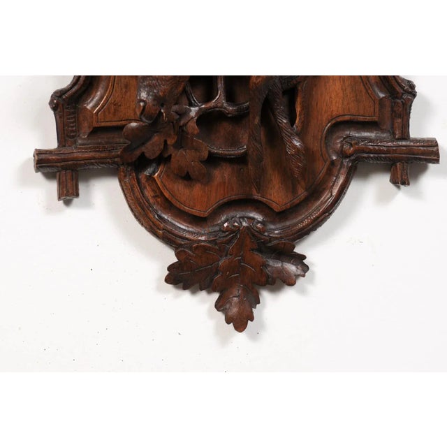 A Black Forest period German wall carving from the 19th century depicting a hunting trophy. A striking relic from the 19th...