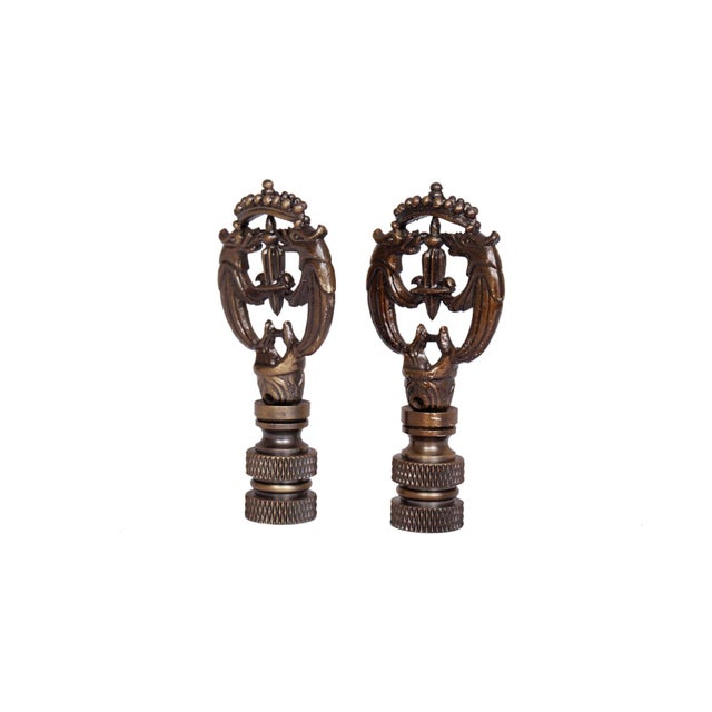 Gothic Crested Lamp Finials a Pair Chairish