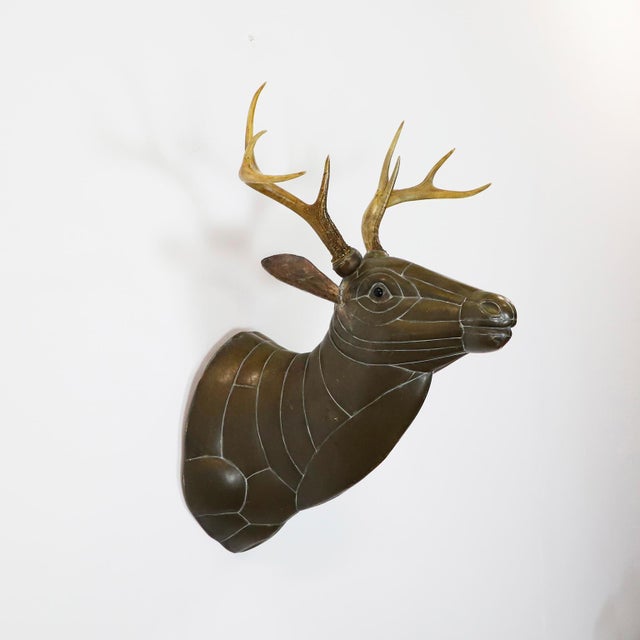 1960s Big Size Sergio Bustamante Stag Head, Attributed For Sale - Image 6 of 17
