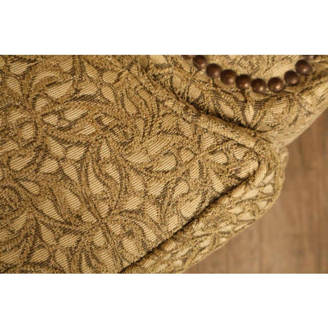 Lee Jofa Pair Of Custom Upholstered Wingback "Mayfair" Armchairs For Sale - Image 13 of 18