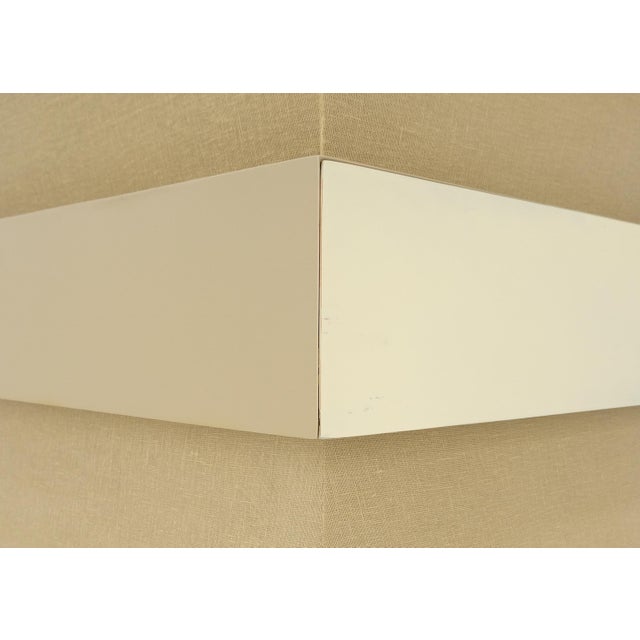 Textile Linen Wrapped Ernest C. Masi "Sheaf of Wheet" Shape One Drawer End Table For Sale - Image 7 of 12