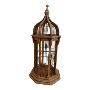 Decorative Bird Cage With Faux Bird