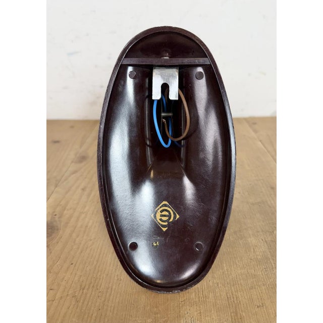 Vintage Brown Bakelite Wall Light from Elektrosvit, 1950s For Sale - Image 13 of 18