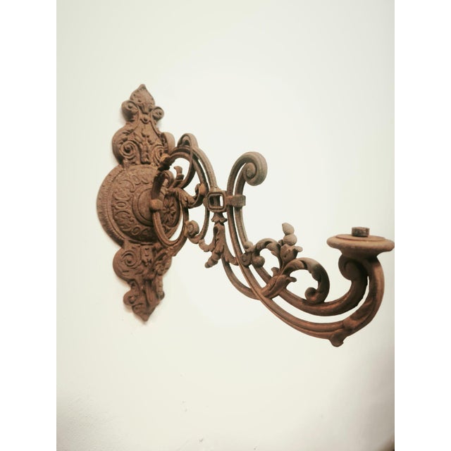Antique Cast Iron Arm Bracket, 1890s For Sale - Image 16 of 18