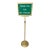 Vintage Adjustable Brass Hotel & Restaurant “Thank You for Not Smoking” Floor Sign For Sale