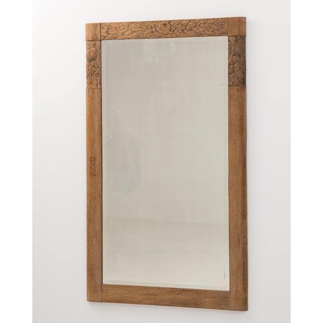 Wood 19th Century French Oak Wall Mirror For Sale - Image 7 of 10