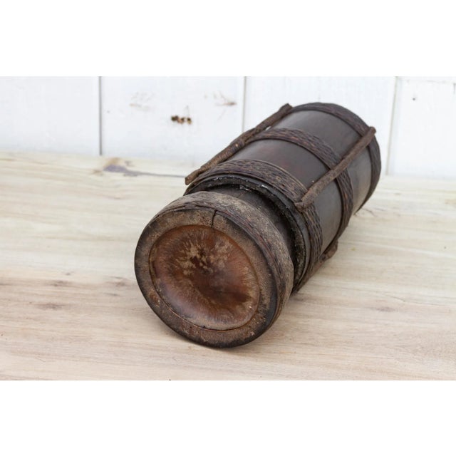 Rare Antique Nepalese Bamboo Container For Sale In Los Angeles - Image 6 of 8