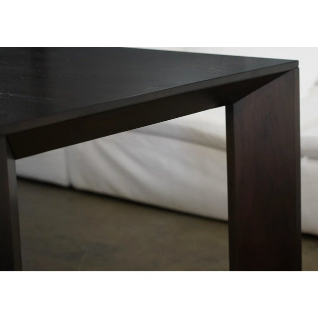 Contemporary Glass Top Restoration Hardware Modern Arles Dining Table For Sale - Image 3 of 11