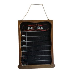 Mid-Century "Date Slate" Chalkboard Appointment Keeper, Framed