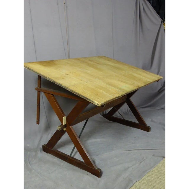 Wood Architect Table For Sale - Image 7 of 7