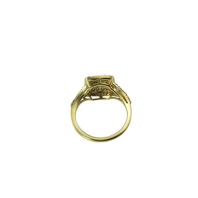 Late 20th Century Effy 14 Karat Yellow Gold Diamond Pave Classica Ring, Size 7 For Sale In New York - Image 6 of 9