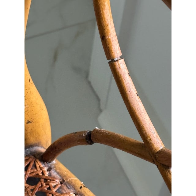Vintage English Faux Bamboo Oval Back Armchairs in the Manner of Tom Parr for Colefax & Fowler For Sale - Image 17 of 17