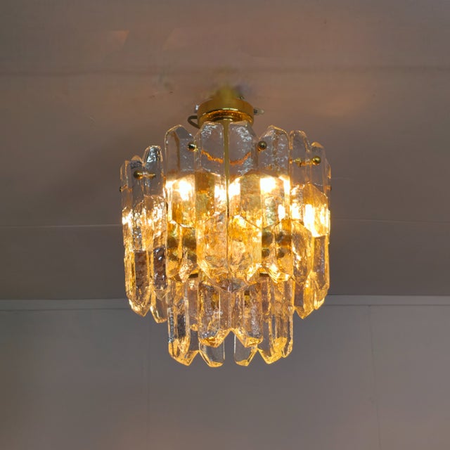 1970s Ceiling Light with Glass from Kalmar Franken KG, 1970s For Sale - Image 5 of 7