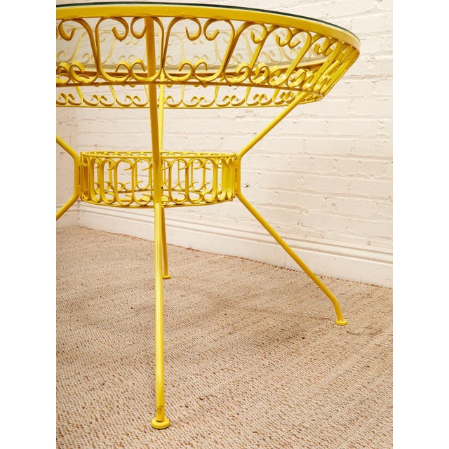 Styled After Arthur Umanoff Yellow Vintage Outdoor Table For Sale - Image 12 of 12