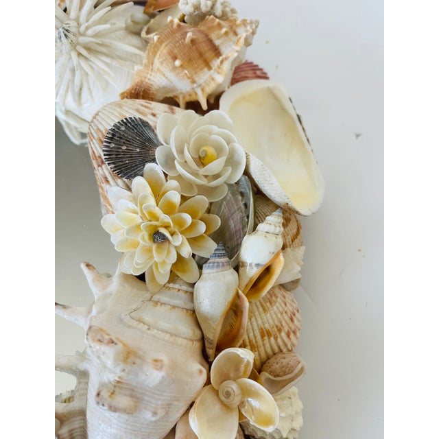 1970s Fabulous Sea Shell Oval Mirror For Sale - Image 5 of 5