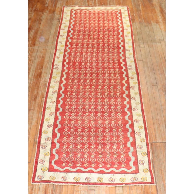 Zabihi Collection Antique Turkish Ghiordes Runner - 3'6" x 11'6" For Sale - Image 17 of 18