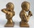 Sculpture Materials 1950s Chalkware Boy Girl Bookends Figurines For Sale - Image 7 of 9