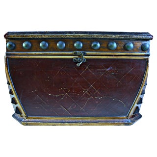 Decorative Wooden Coffer For Sale