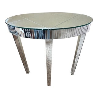 Art Deco Mirrored Demilune Console (1925-1935) For Sale