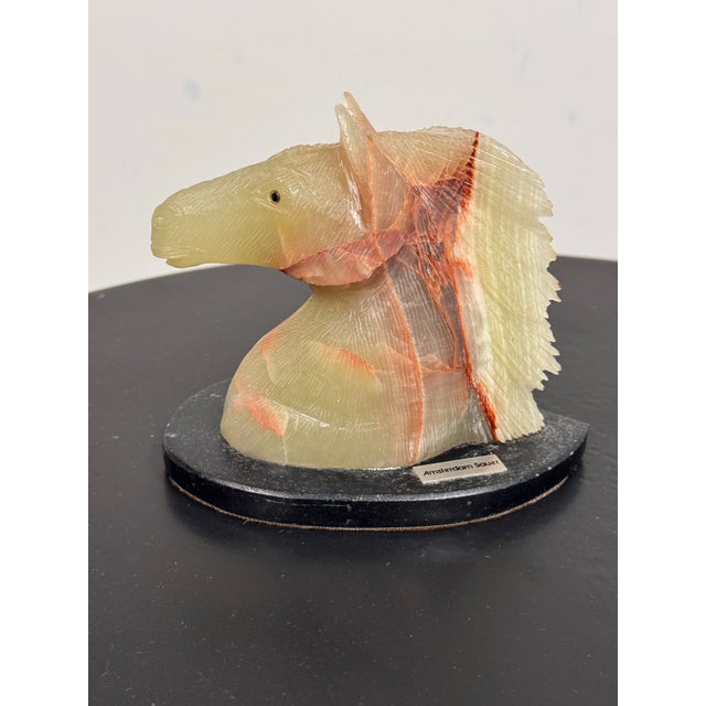 Amsterdam Sauer Carved Translucent Stone Horse Head Sculpture For Sale - Image 4 of 12