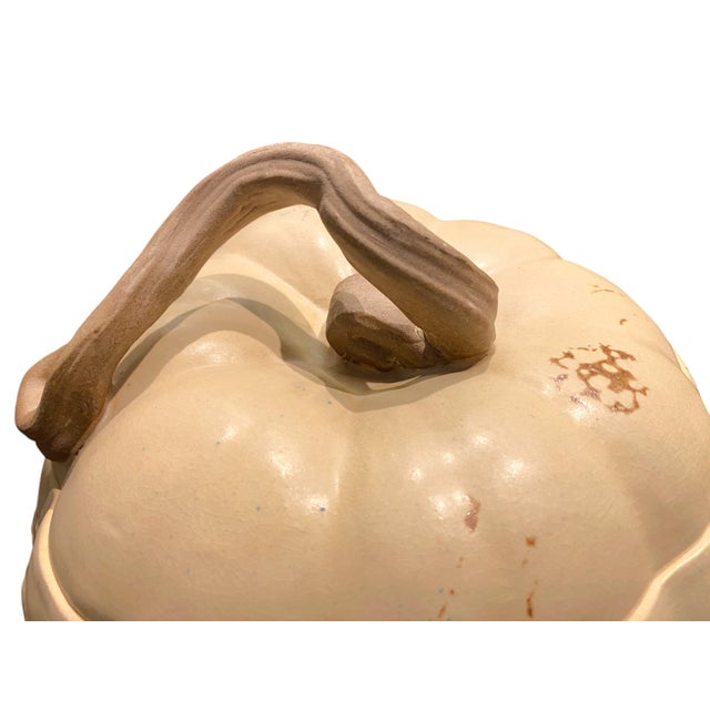 Patricia Garrett Studio Art Pottery Pumpkin Lidded Bowl Berkeley, California For Sale - Image 11 of 15
