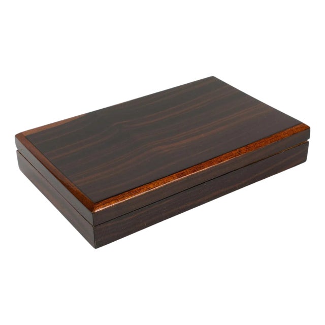 Art Deco Macassar Wood Decorative Lidded Box, circa 1930 For Sale