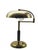 Brass desk lamp by Maison Desny featuring elegant, geometric lines and a minimalist design. It has a brass base and stem...