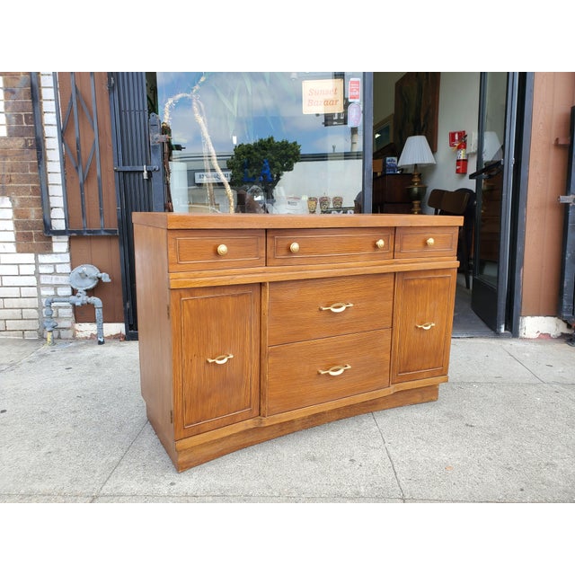 Stanley Furniture Vintage Oak Server For Sale - Image 4 of 12