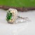 2.5Ct Chrome Tourmaline Ring With 100 Natural Diamonds: Solid 14k Gold, 11x7mm, Size 6.75 For Sale - Image 9 of 9