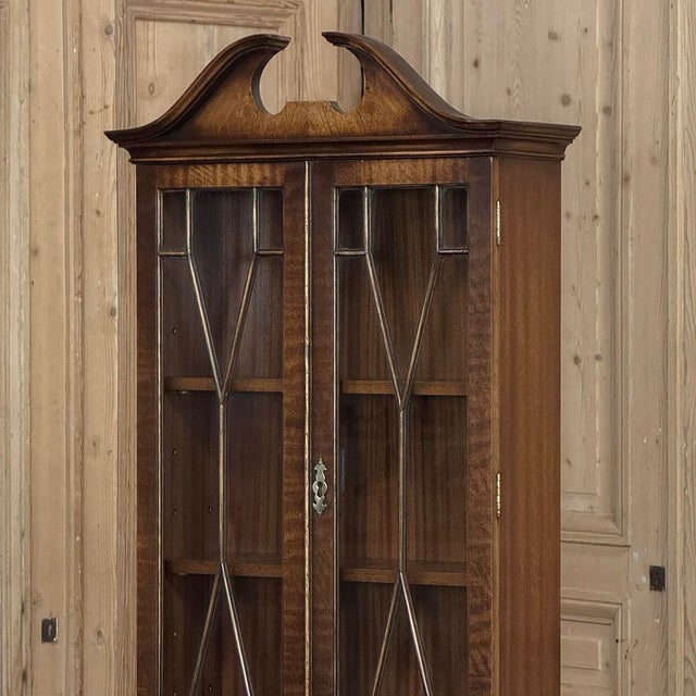 Antique English Mahogany Secretary ~ Bookcase For Sale - Image 9 of 18