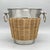 Wood Contemporary Aluminum & Rattan Champagne or Ice Bucket – Modern Coastal Barware For Sale - Image 7 of 8