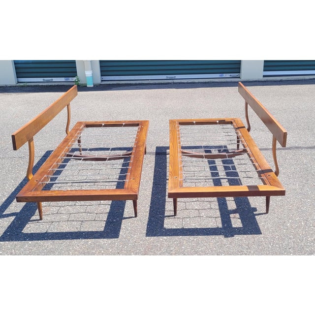 1950s Fine Pair of Mid Century Modern Signed Daybeds For Sale - Image 12 of 18