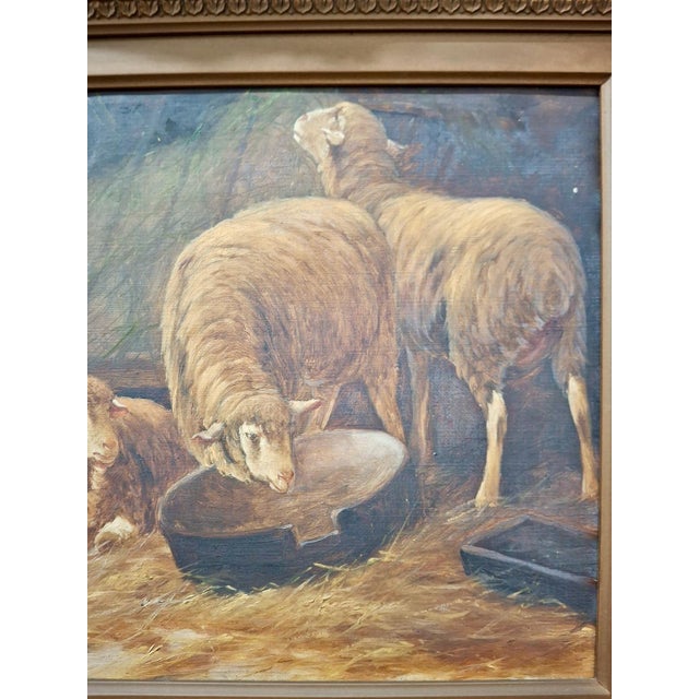 A Sheepfold, by Jules G. Bahieu (1860-1895) For Sale - Image 4 of 6