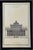A refined pair of antique French architectural engravings depicting neoclassical theatre and basilica façades, rendered...