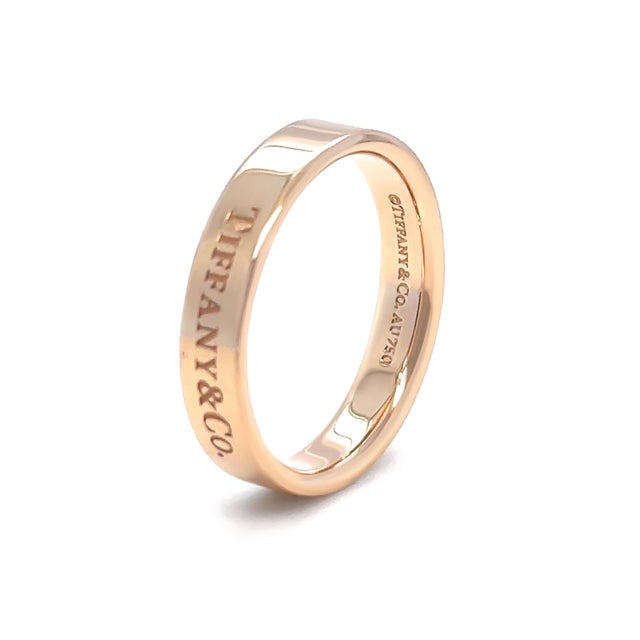 2020s Tiffany & Co. 18ct Yellow Gold Flat Band Ring 4.8g, Size 6.75 For Sale - Image 5 of 6