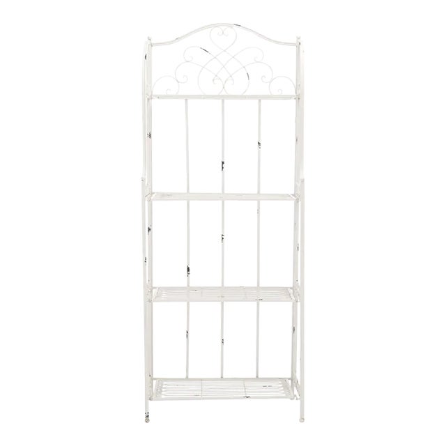 Amaris 4 Tier Shelf - Antique White For Sale