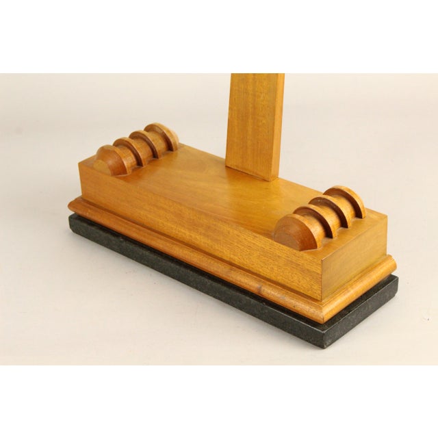 Wood Fine Walnut Wood & Green Granite Custom Handcrafted Display Easel Picture Stand For Sale - Image 7 of 15