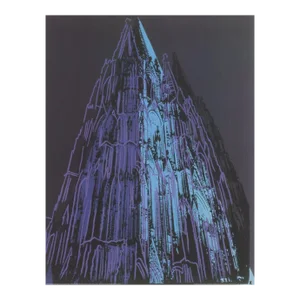Andy Warhol 'Koln Cathedral Blue' Pop Art Blue,Black,Turquoise,Purple Germany Offset Lithograph