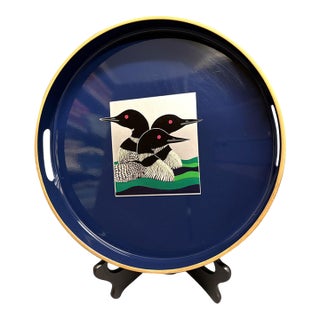 Vintage Otagiri Round Lacquer Tray For Sale