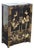 Vintage Oriental Chinese Chinoiserie Black Lacquer Cabinet W Drawers 2of2 For Sale