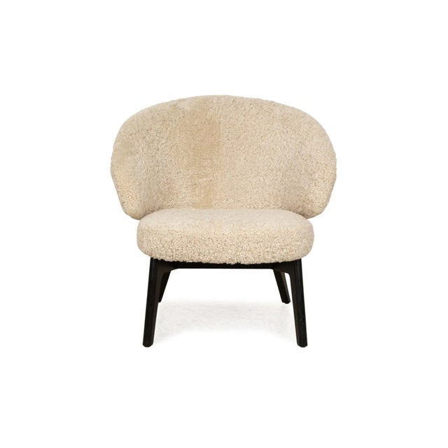 Animal Skin LET Armchair Stands on Black Wooden Feet by Fritz Hansen For Sale - Image 7 of 11