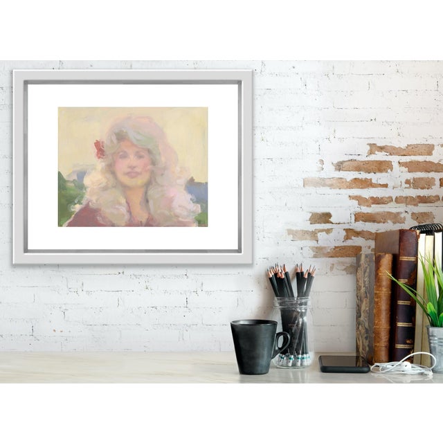 From a small suite of Dolly Parton paintings. This Dolly Parton print will look great in the frame of your choice, mixed...