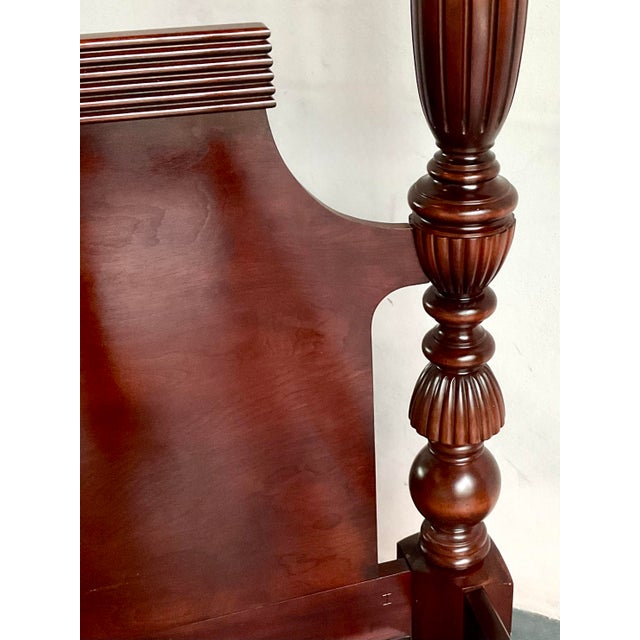 Late 20th Century Vintage Regency Rice Poster King Size Bed For Sale - Image 5 of 7