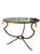 Baker Furniture Sculptural Gilt Metal Round Antiqued Mirror Accent Table For Sale In Charlotte - Image 6 of 10