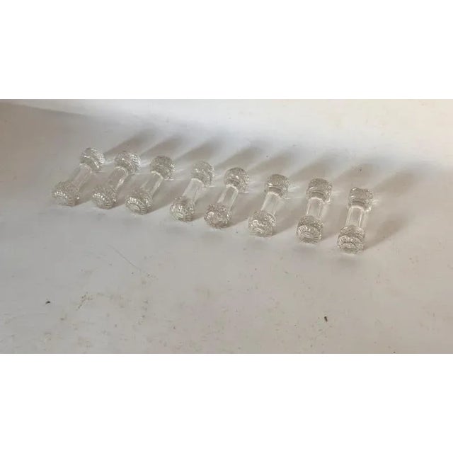 1970s Vintage French Crystal Knife Rests, 1970s, Set of 8 For Sale - Image 5 of 14