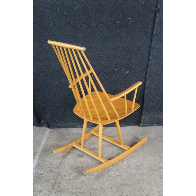 1970s 1970s Jorgen Baekmark / FDB Mobler Danish Modern Beech Rocking Chair Modernist Rocker For Sale - Image 5 of 12